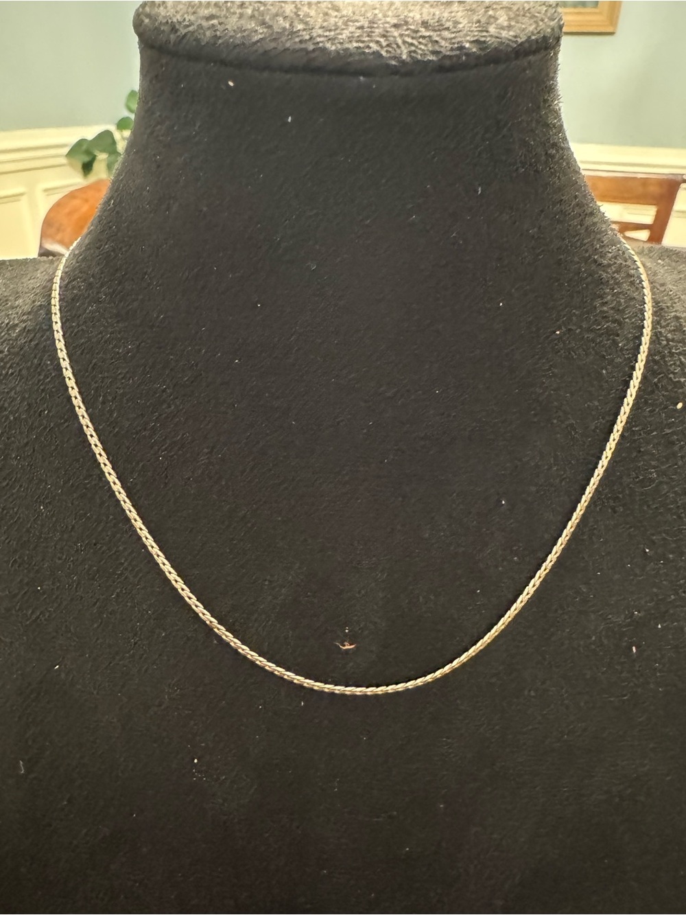 Lot of 2 Vintage Chain Necklaces Silver & Gold Tone Spring Ring Clasp